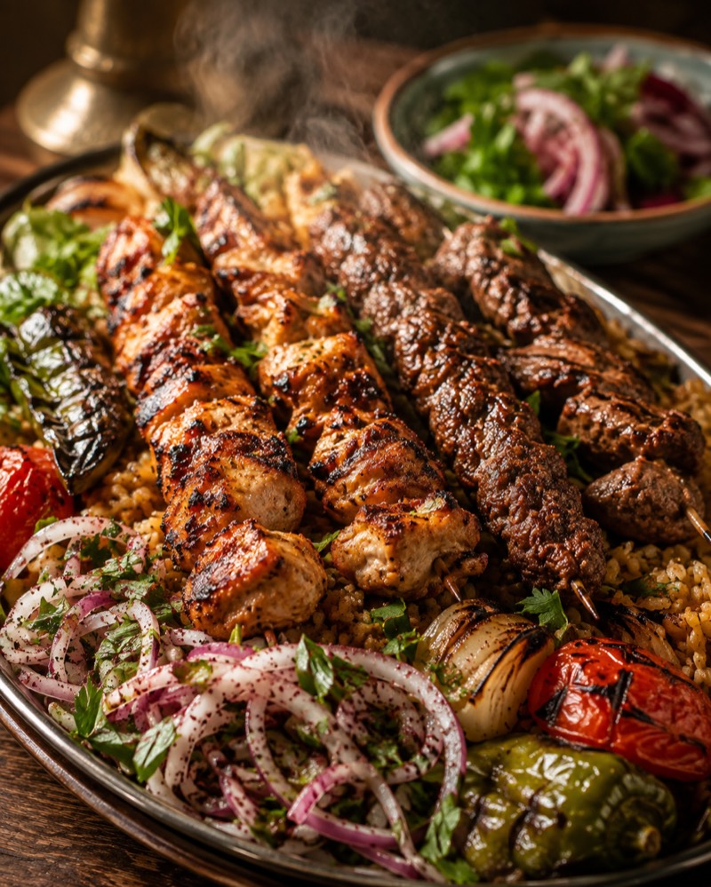 Поднос с основни ястия за споделяне / Platter of main dishes for sharing